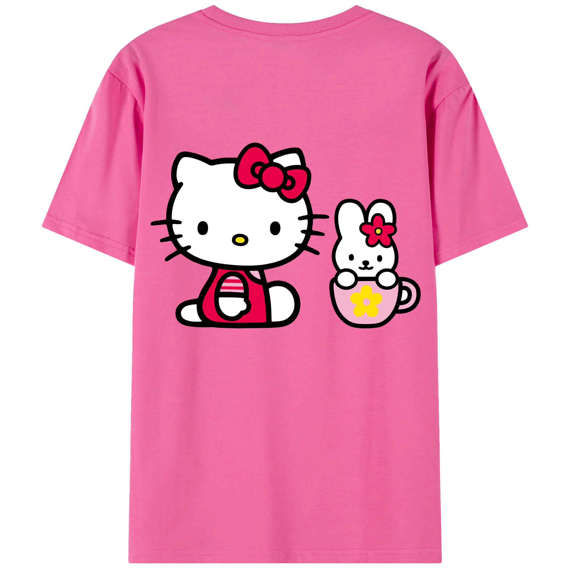 （画像用） Hello Kitty ハローキティ レディース半袖Tシャツ(バックプリント)